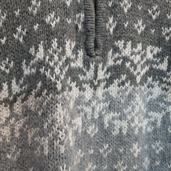 Vintage Partners Gray Zip neckline Winter Knit Tunic Sweater LG (T-342) - Picture 10 of 10